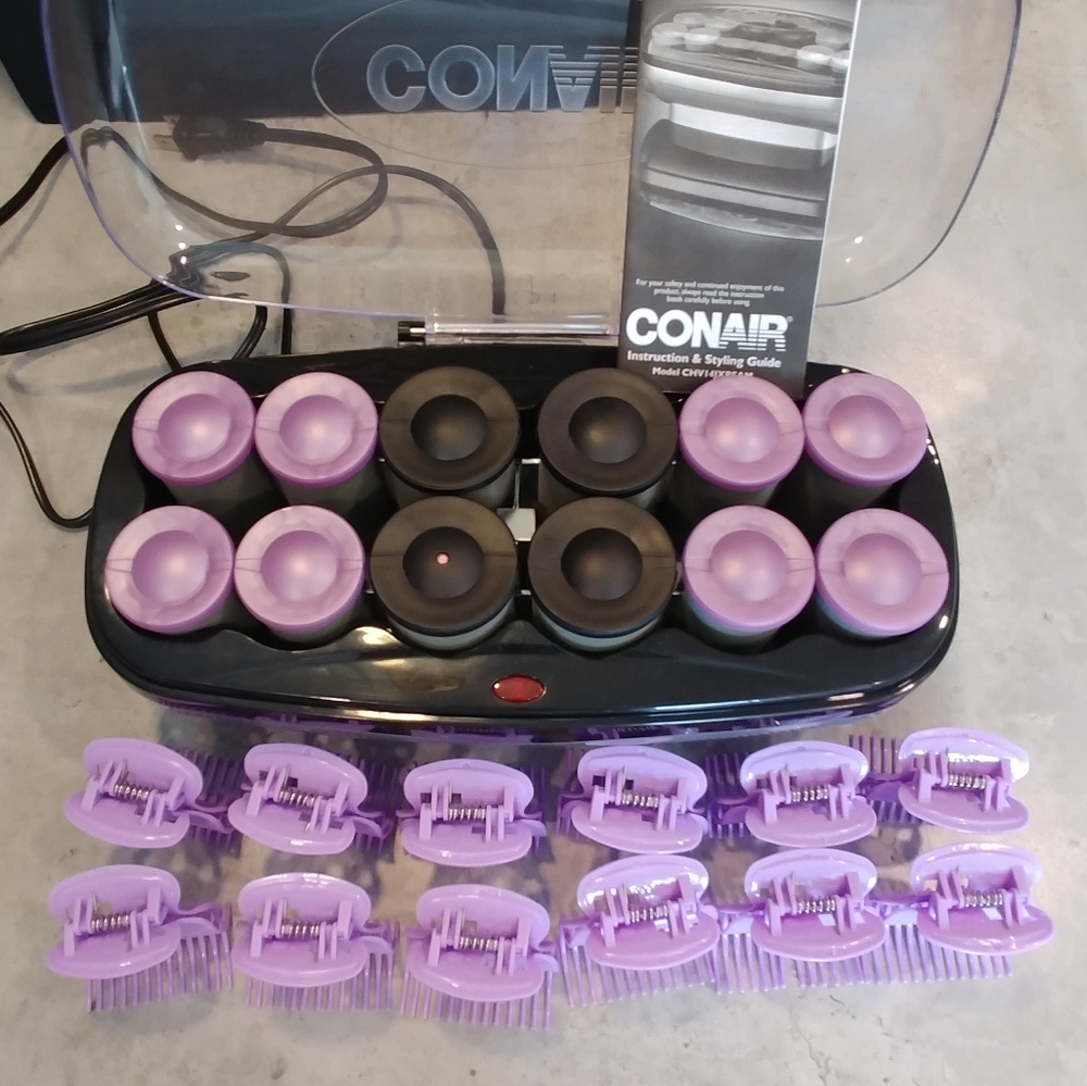 Conair Xtreme Instant Heat Jumbo and Super Jumbo Hot Rollers with 12 Clips.